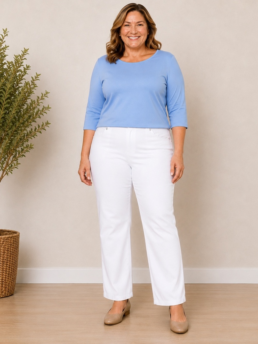 Chico’s So Slimming Brigitte Pull-On Jeggings White Size 3R  US 16R